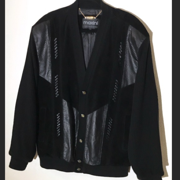 Maxini Other - 🧥Men’s Leather Maxini Front Black Jacket, Large